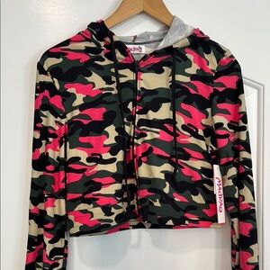 NWT Madrag Women’s Camo Hoodie Jacket - Pink, Green, Black Size Large